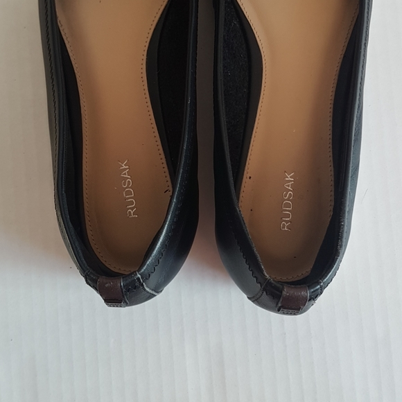 RUDSAK Reynel Black Leather Ballerina Flats - Picture 7 of 10
